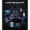 Devanti 1080P 4K WiFi Projector with 2.4G/5G & HDMI