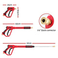 Giantz High Pressure Washer Gun 4000 PSI 3 GPM with 5 Nozzles Red - SuperSaverAU - view 2