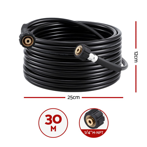 Giantz 30M Sewer Jetting Kit 5800PSI High-Pressure Hose for Drain Cleaning - SuperSaverAU - view 2