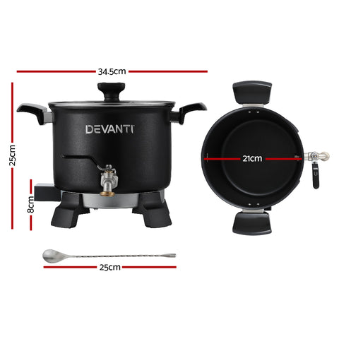 Devanti Wax Melter 5L with 1200W Electric Heating - Black