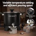 Devanti Wax Melter 5L with 1200W Electric Heating - Black