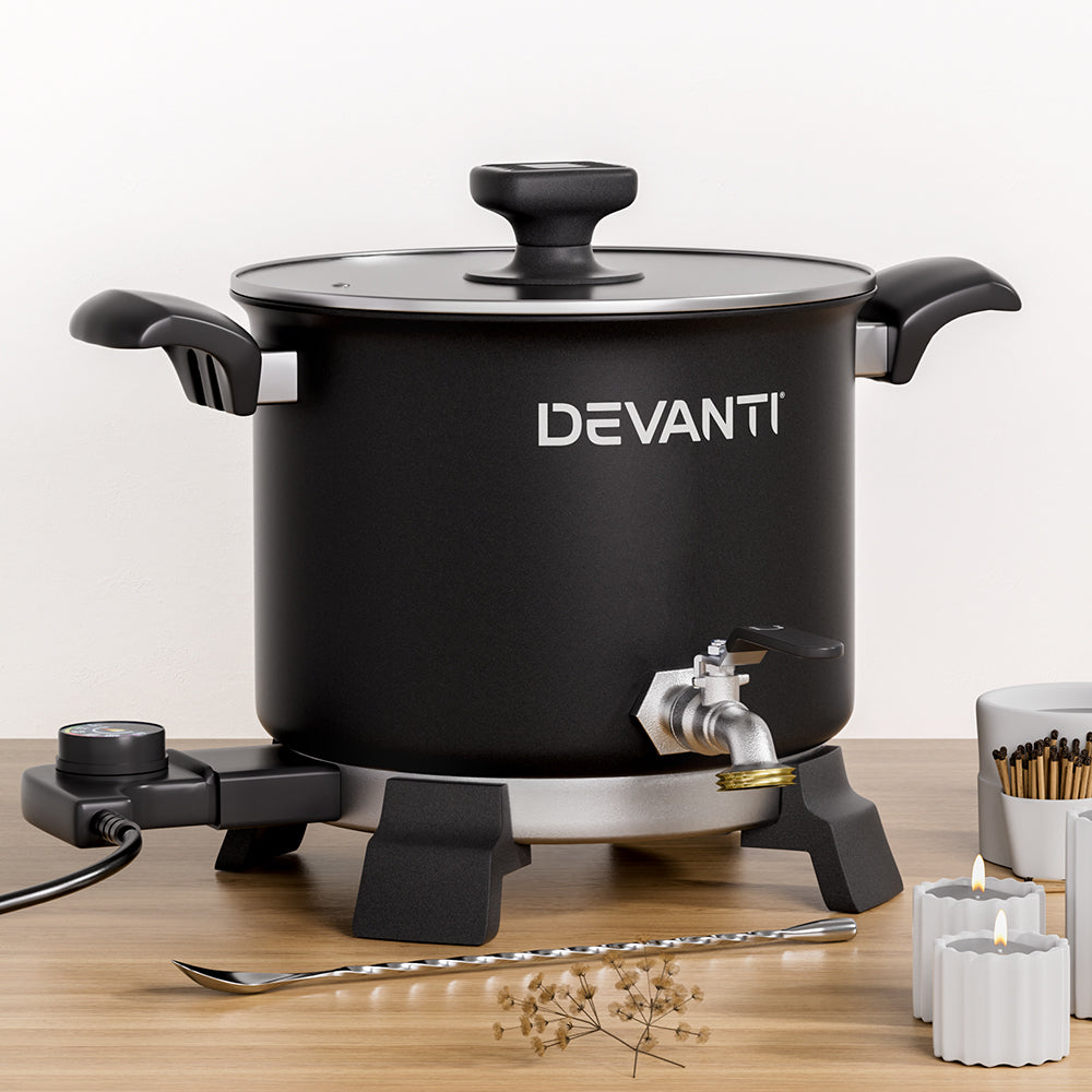 Devanti Wax Melter 5L with 1200W Electric Heating - Black