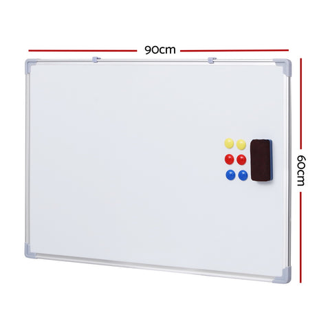 Premium 60x90cm Magnetic Whiteboard Erase Board with Marker Eraser Tray