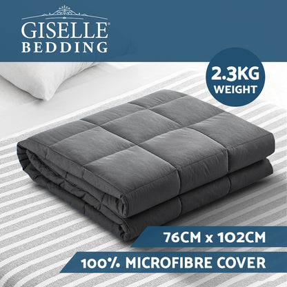 Giselle Bedding Weighted Blanket 2.3KG 76cm x 102cm, 100% Microfibre, DTPS