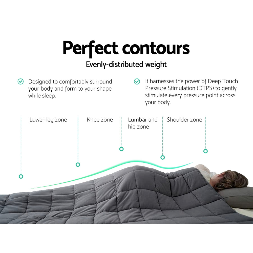 Giselle Bedding Weighted Blanket 2.3KG 76cm x 102cm, 100% Microfibre, DTPS - SuperSaverAU - view 4