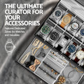 Embellir Black 12 Slot Watch and Jewellery Organiser Box