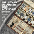 Embellir Brown 12 Slot Watch and Jewellery Organiser Box