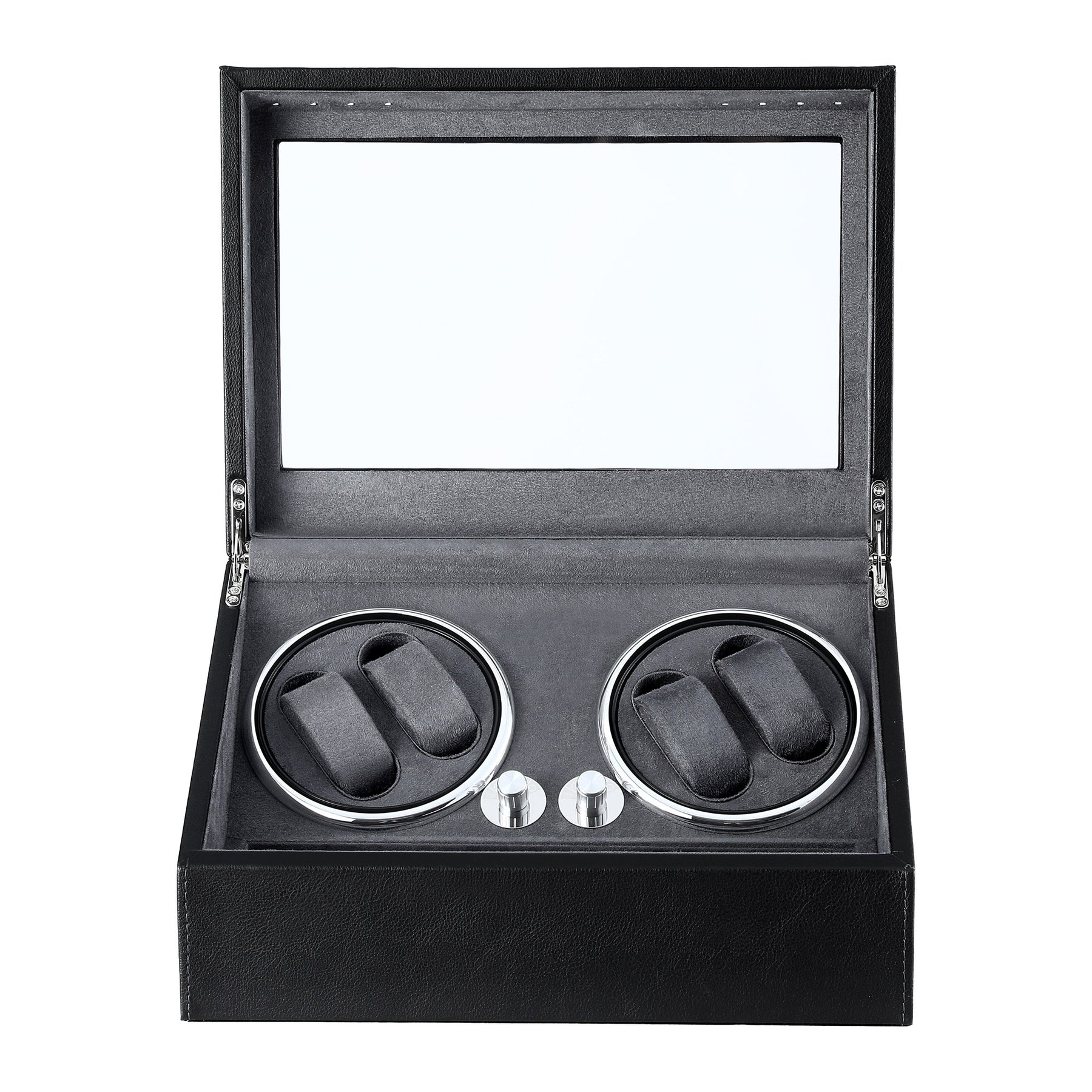 Embellir Black Double Automatic Watch Winder Box with LED