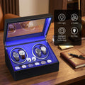 Embellir Black Double Automatic Watch Winder Box with LED