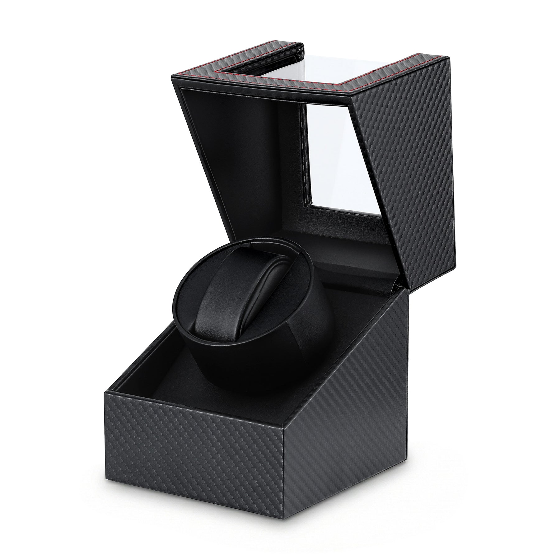 Embellir Black Single Automatic Watch Winder Box Carbon Fibre Style