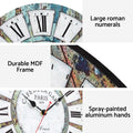 Artiss 40CM Wall Clock - Country Retro Design, MDF, Clear Roman Numerals - SuperSaverAU - view 4