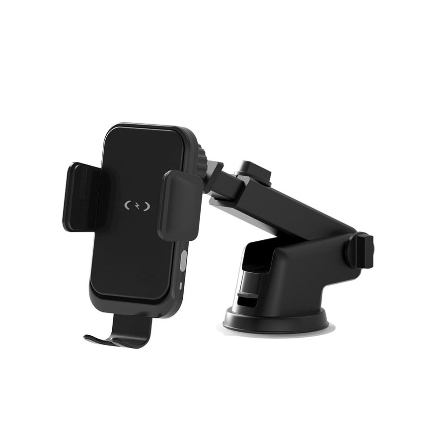 Devanti Wireless Car Charger 15W Fast Charging, Suction Cup & Air Vent Clip, 23x9.5x12cm - SuperSaverAU - view 1