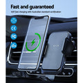 Devanti Wireless Car Charger 15W Fast Charging, Suction Cup & Air Vent Clip, 23x9.5x12cm - SuperSaverAU - view 5