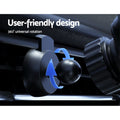Devanti Wireless Car Charger 15W Fast Charging, Suction Cup & Air Vent Clip, 23x9.5x12cm - SuperSaverAU - view 6