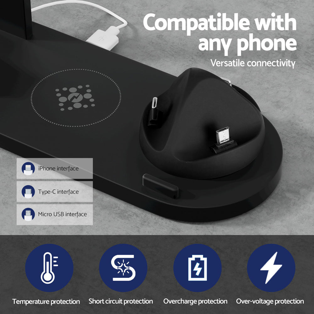 Devanti 4 in 1 Wireless Charger Multi-function Station for Phone Airpod iWatch 15W - SuperSaverAU - view 5