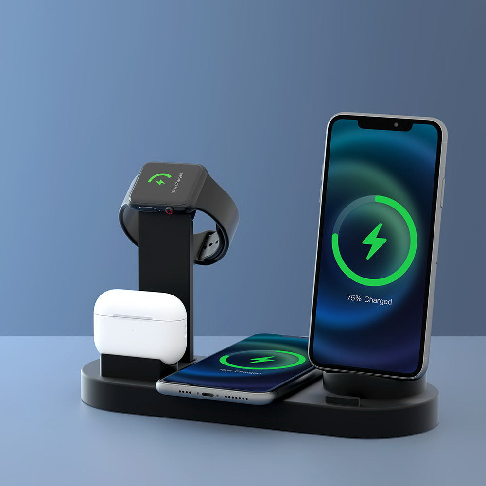 Devanti 4-in-1 Wireless Charger Dock, 10W, 23x9x11cm, Magnetic, Vertical Holder - SuperSaverAU - view 8