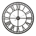Artiss 60cm Vintage Metal Wall Clock with Large Arabic Numerals, Black - SuperSaverAU - view 1
