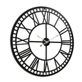Artiss 60cm Vintage Metal Wall Clock with Large Arabic Numerals, Black - SuperSaverAU - view 3