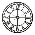Artiss 80cm Metal Wall Clock Black Vintage Design 3D Roman Numerals - SuperSaverAU - view 1