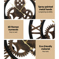 Artiss 80cm Retro Steampunk Wall Clock with Roman Numerals - Brown - SuperSaverAU - view 4