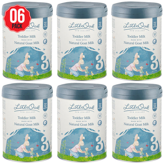 LittleOak Natural Goat Milk Toddler Milk Stage 3, 6 x 800g