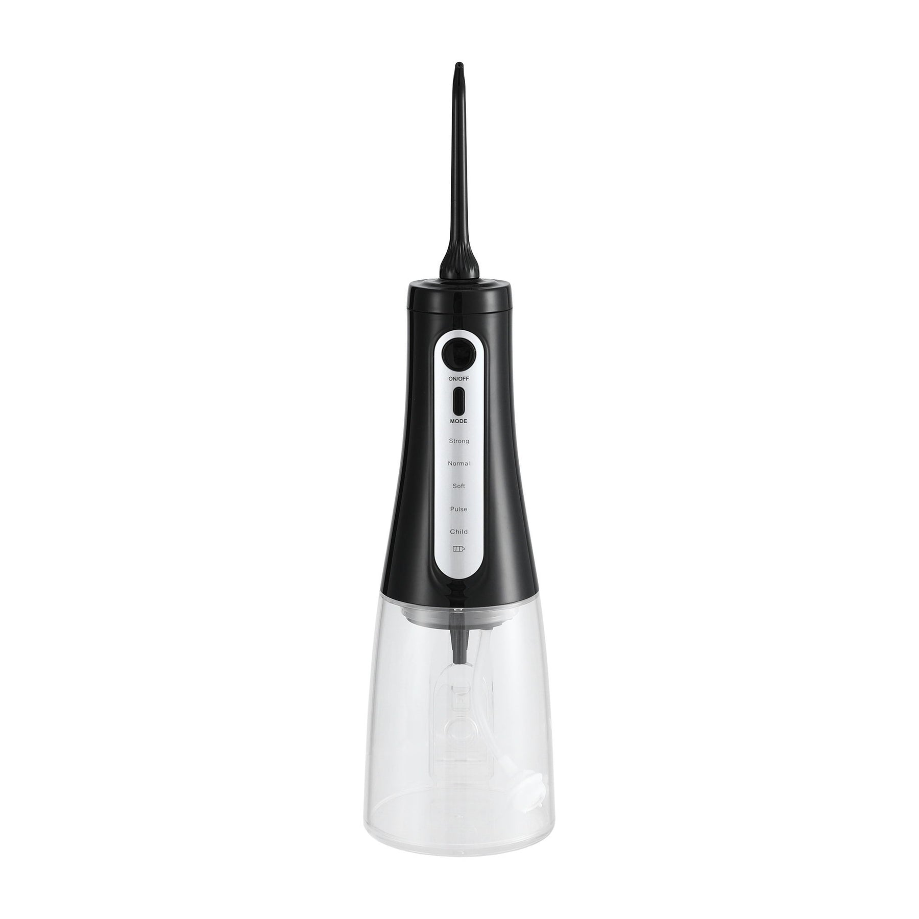 Devanti Black Cordless Water Flosser 350ml with 8 Nozzles and 5 Modes