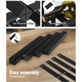 Artiss Wine Rack 12 Bottle Storage Pine Wood Black - SuperSaverAU - view 6
