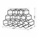 Artiss 12 Slot Metal Wine Rack Black Freestanding Bottle Holder No Assembly