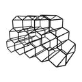 Artiss 12 Slot Metal Wine Rack Black Freestanding Bottle Holder No Assembly