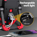 Giantz Work Light 14cm x 21cm USB Rechargeable LED Lamp with 360° Rotation - SuperSaverAU - view 5