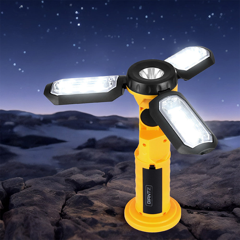 Giantz Work Light Rechargeable USB Cordless LED Lamp Hook Rotation Folding - SuperSaverAU - view 7