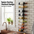 Artiss Wall Mounted Wine Rack 9 Bottles Display Storage Organizer Metal Black - SuperSaverAU - view 6