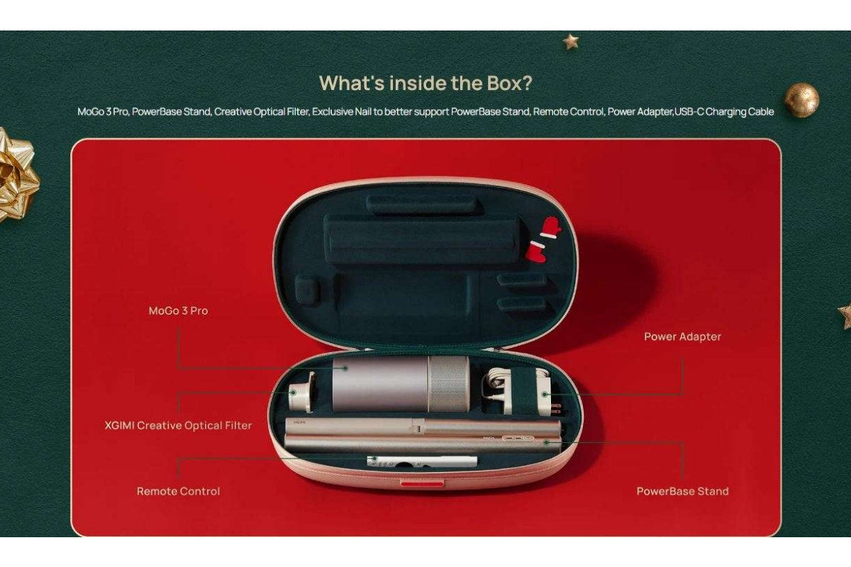 XGIMI MoGo 3 Pro Portable Projector Bundle (Power Base + Accessories)