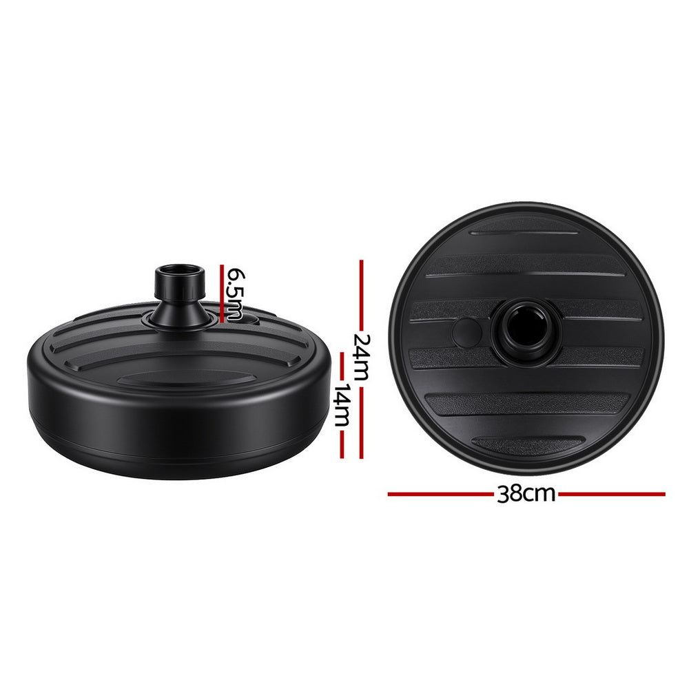 Instahut Outdoor Umbrella Base 38cm x 14cm Fillable Plastic Holder 35-38mm - SuperSaverAU - view 3