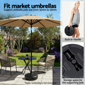 Instahut Outdoor Umbrella Base 38cm x 14cm Fillable Plastic Holder 35-38mm - SuperSaverAU - view 4