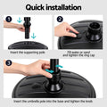 Instahut Outdoor Umbrella Base 38cm x 14cm Fillable Plastic Holder 35-38mm - SuperSaverAU - view 5