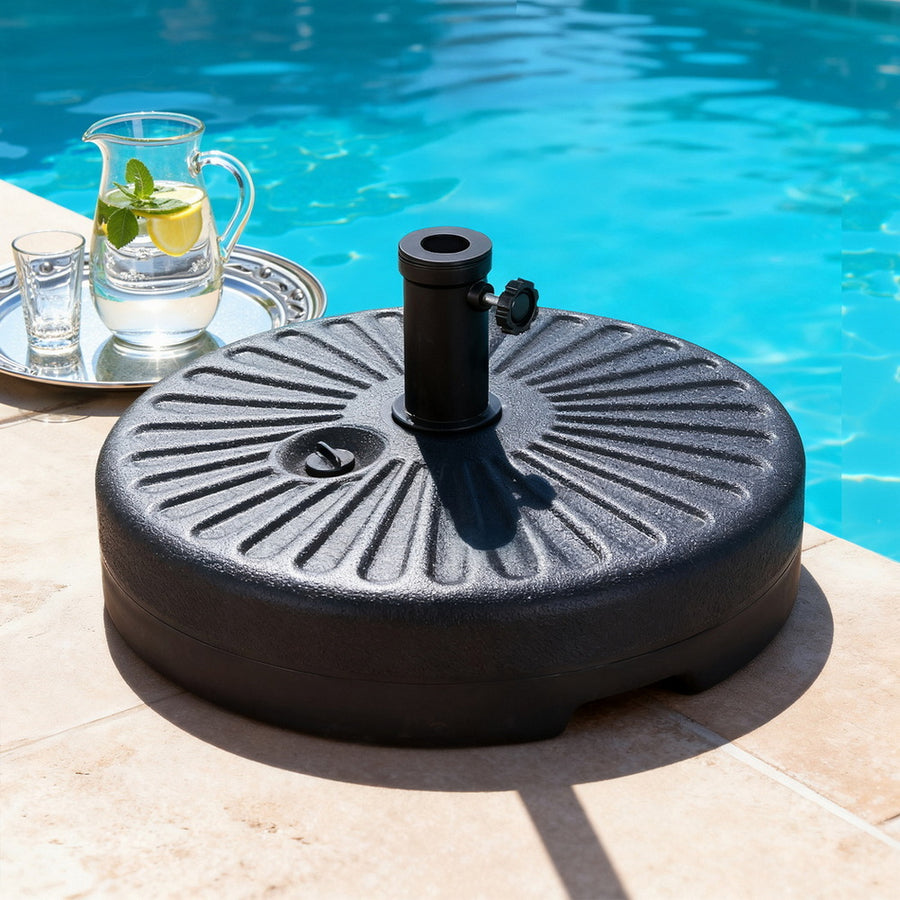 Instahut Outdoor Umbrella Base 51cm x 12cm, Fillable, 30-48mm Pole Holder - SuperSaverAU - view 1