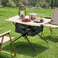 Weisshorn Folding Camping Table with 600D Top - Black/Khaki