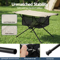 Weisshorn Folding Camping Table with 600D Top - Black/Khaki