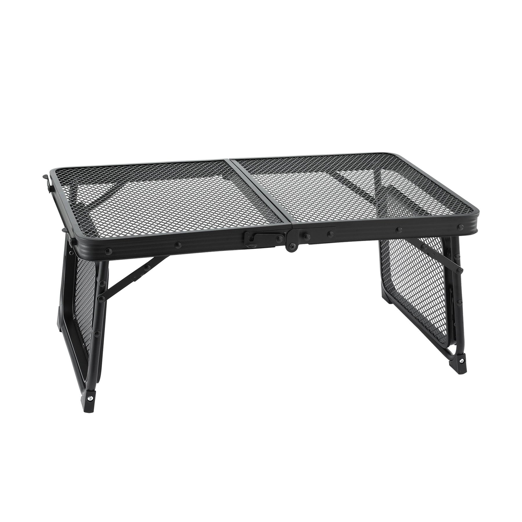 Weisshorn Mesh Folding Camping Table - Black