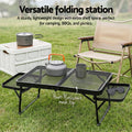 Weisshorn Mesh Folding Camping Table - Black
