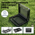 Weisshorn Mesh Folding Camping Table - Black
