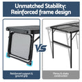 Weisshorn Mesh Folding Camping Table - Black
