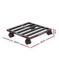 Green Fingers Plant Pot Trolleys – Black 32cm 3 Pack, Lockable Wheels