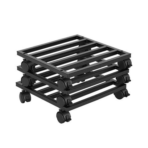Green Fingers Plant Pot Trolleys – Black 32cm 3 Pack, Lockable Wheels