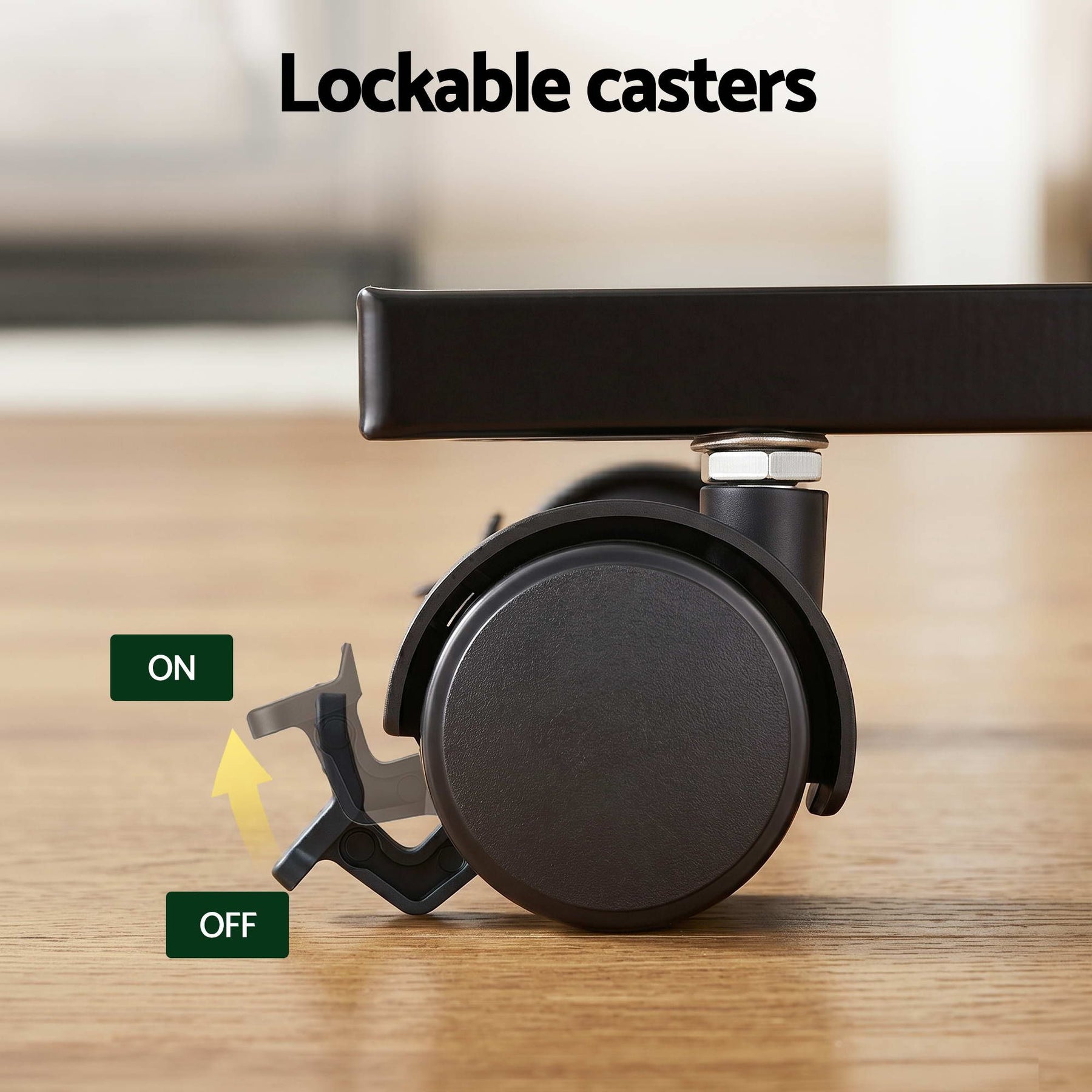 Green Fingers Plant Pot Trolleys – Black 32cm 3 Pack, Lockable Wheels