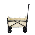Gardeon Folding Garden Cart – Beige with All-Terrain Wheels