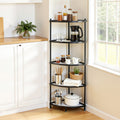 Artiss 5-Tier Metal Kitchen Corner Shelf Rack - Black