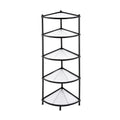 Artiss 5-Tier Metal Kitchen Corner Shelf Rack - Black