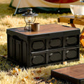 Gardeon 50L Collapsible Outdoor Storage Box Black - SuperSaverAU - view 1